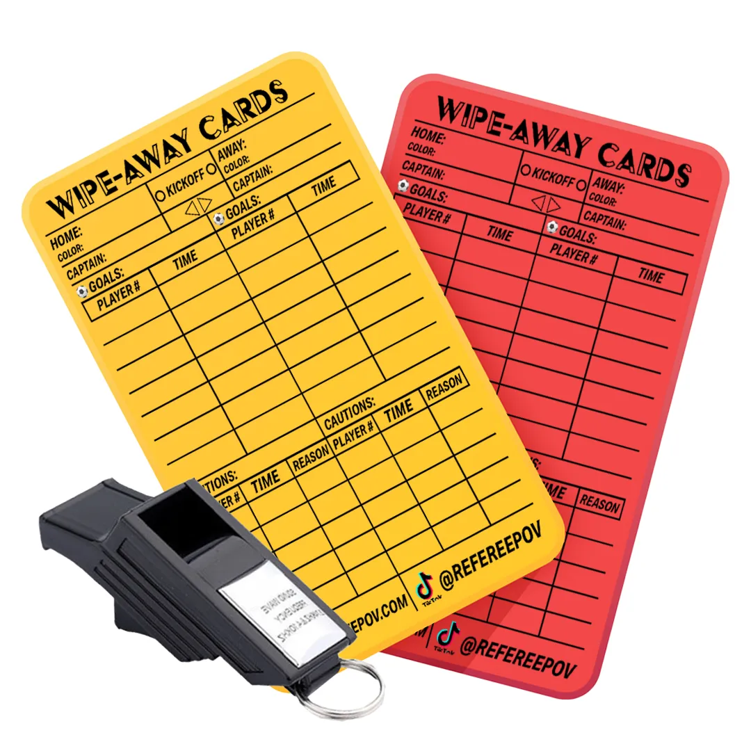 Referee POV™ Premium PRO Referee Whistle   Wipe-Away Cards