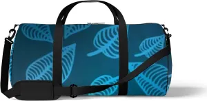 Retro Navy Blue Oriental Natural Texture Sports Bag Tote Bag Waterproof Gym Bag with Shoulder Strap Zipper 2 Side Pockets for Men and Women, Travel and Storage Shoulder Bag.