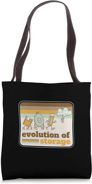 Retro Technology Evolution of Storage Tote Bag