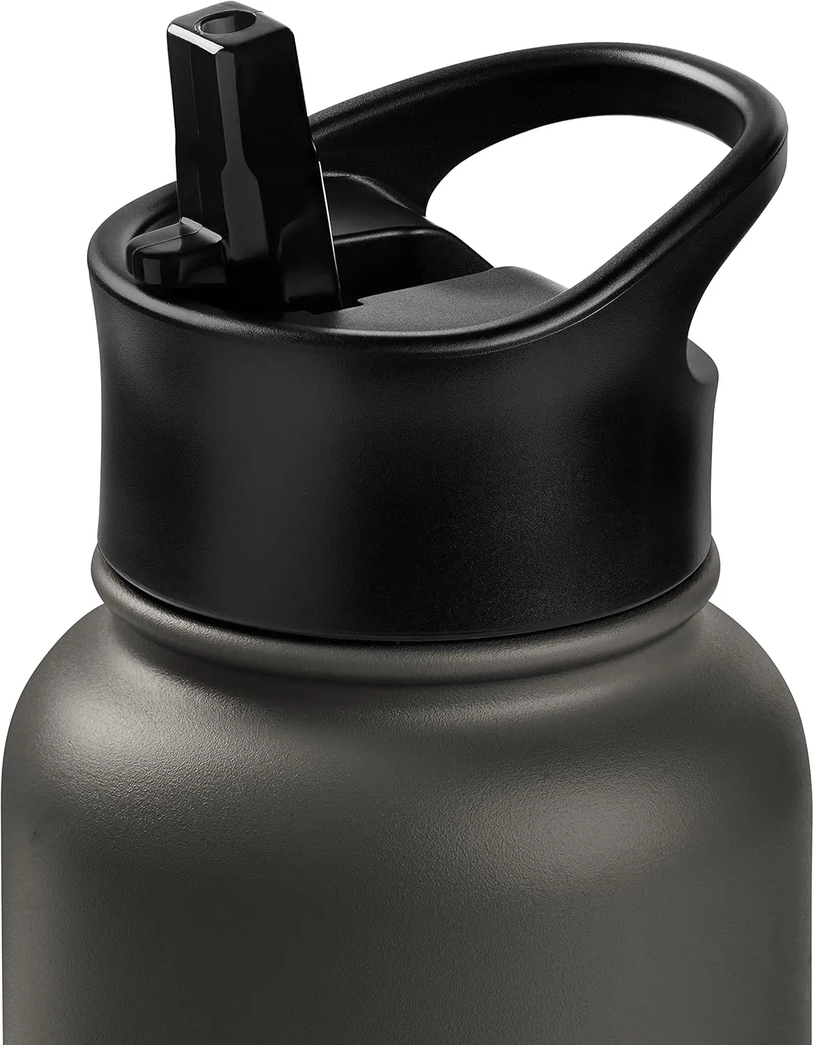 Retrospec Alder Insulated Water Bottle with Straw Lid & Handle Cap - Stainless Steel Wide Mouth Double-Wall Vacuum Insulated Thermos - BPA Free Leakproof Canteen