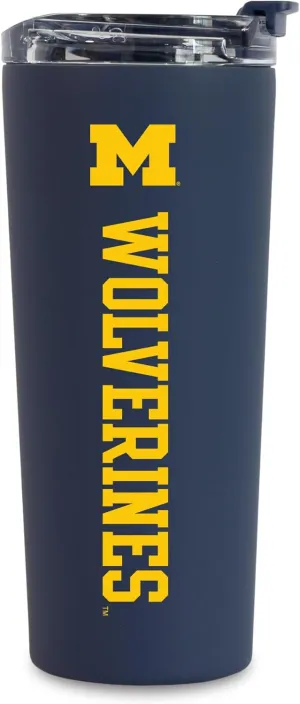 Rico Industries NCAA 24oz Stainless Steel Tumbler with Lid and Dual Functioning Lid (Sip or Use Straw)