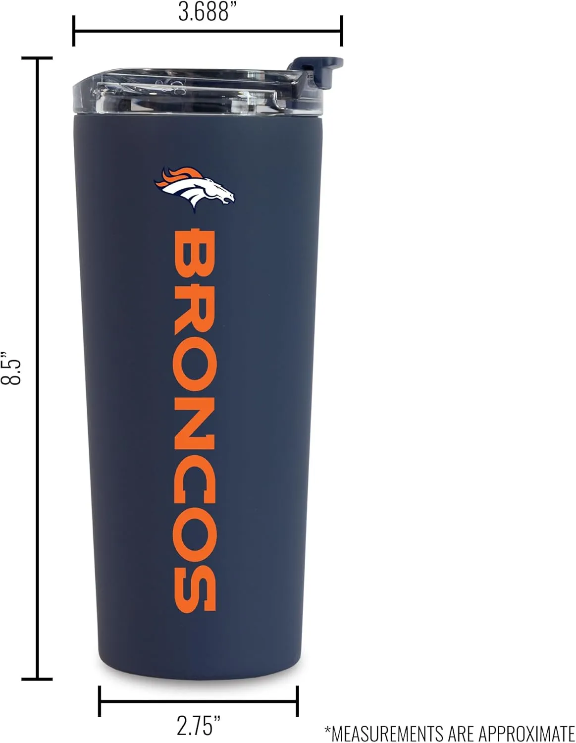 Rico Industries NFL Football 24oz Stainless Steel Tumbler with Lid and Dual Functioning Lid