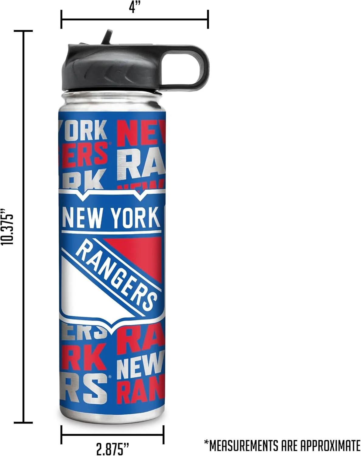 Rico Industries NHL Hockey Stainless Steel Tumbler with Lid - Great For Coffee, Tea, Water or Cocktails