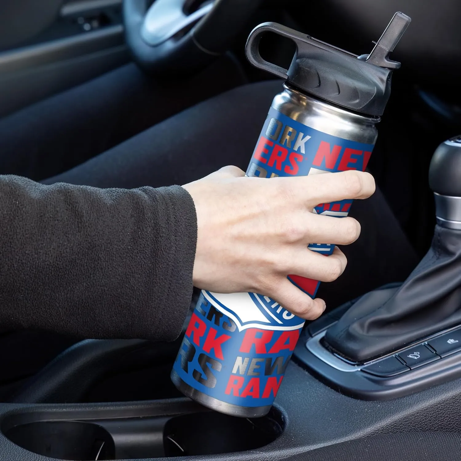 Rico Industries NHL Hockey Stainless Steel Tumbler with Lid - Great For Coffee, Tea, Water or Cocktails