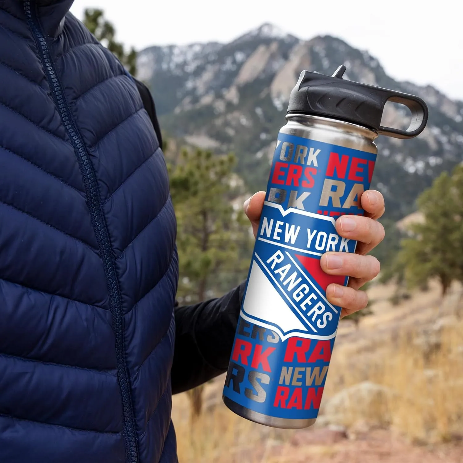 Rico Industries NHL Hockey Stainless Steel Tumbler with Lid - Great For Coffee, Tea, Water or Cocktails