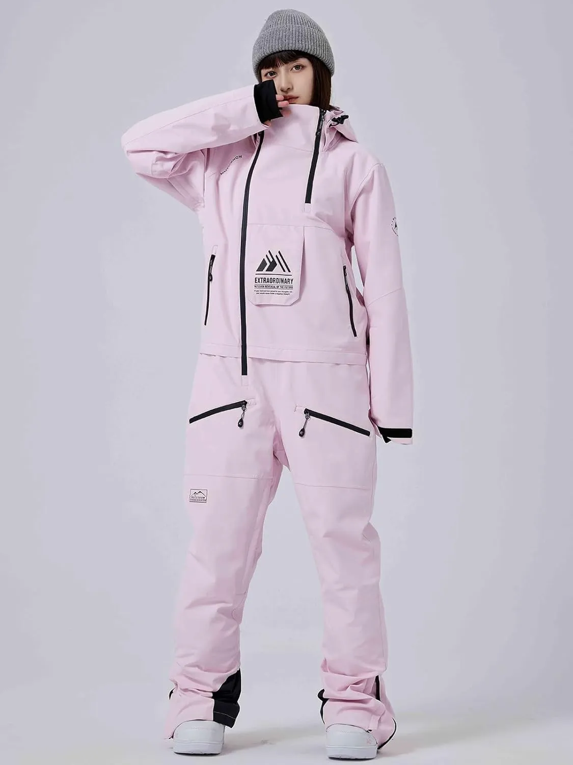 RIUIYELE Womens Mens One Pieces Ski Suits Jumpsuits Insulated Waterproof Snowsuits Winter Outdoor Snowboard Coveralls