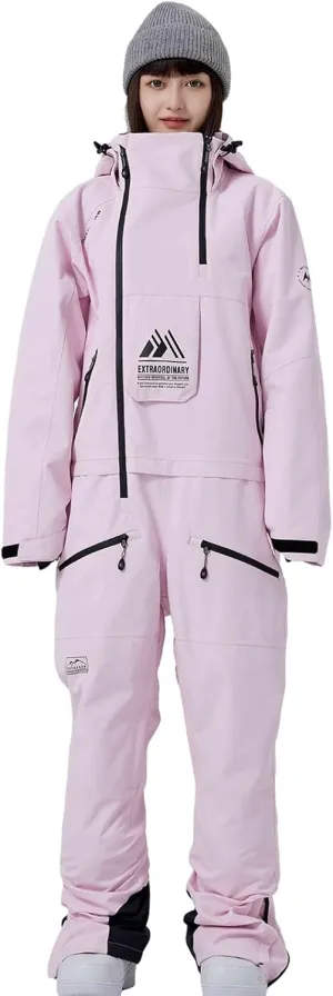 RIUIYELE Womens Mens One Pieces Ski Suits Jumpsuits Insulated Waterproof Snowsuits Winter Outdoor Snowboard Coveralls