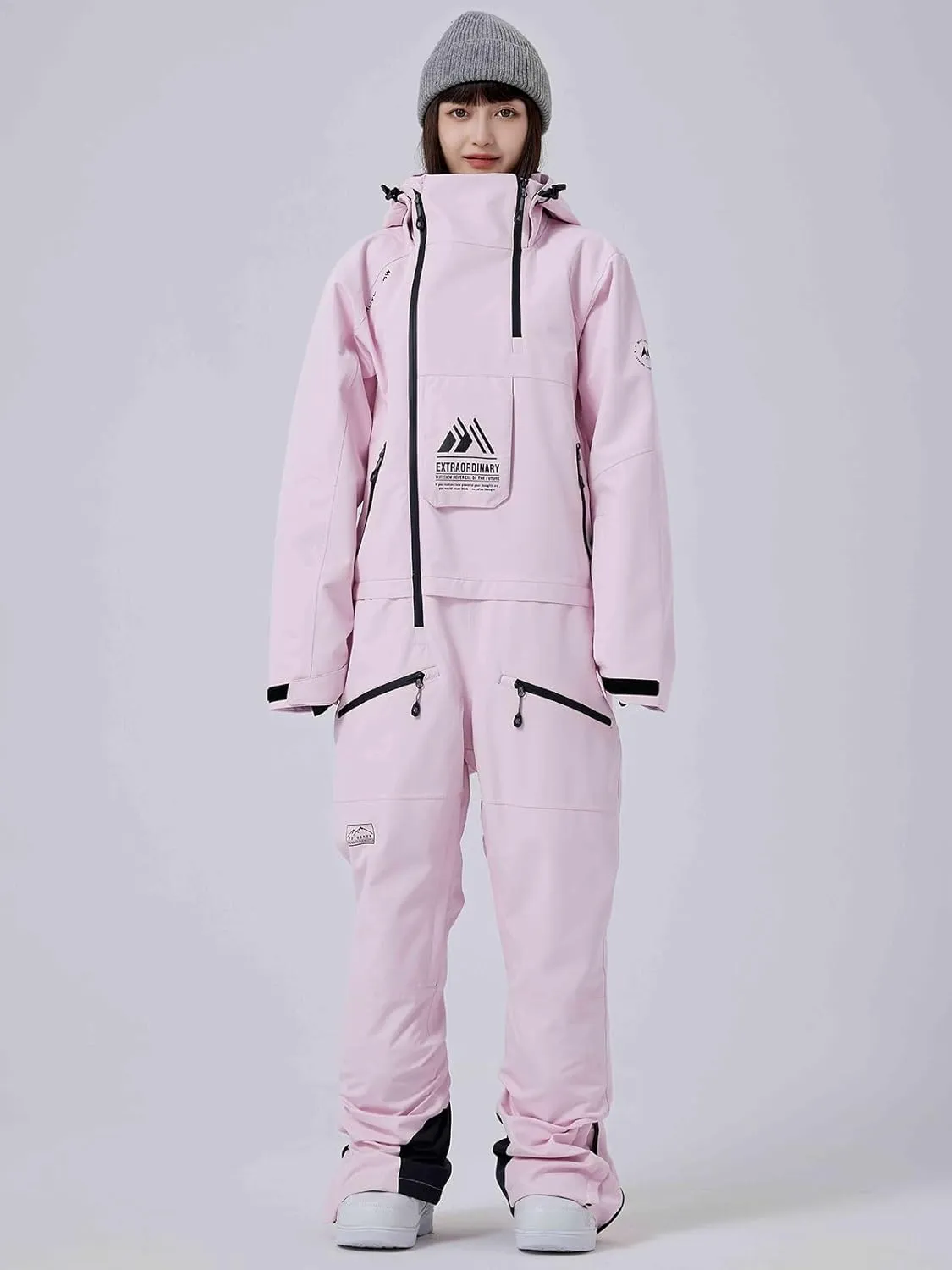 RIUIYELE Womens Mens One Pieces Ski Suits Jumpsuits Insulated Waterproof Snowsuits Winter Outdoor Snowboard Coveralls