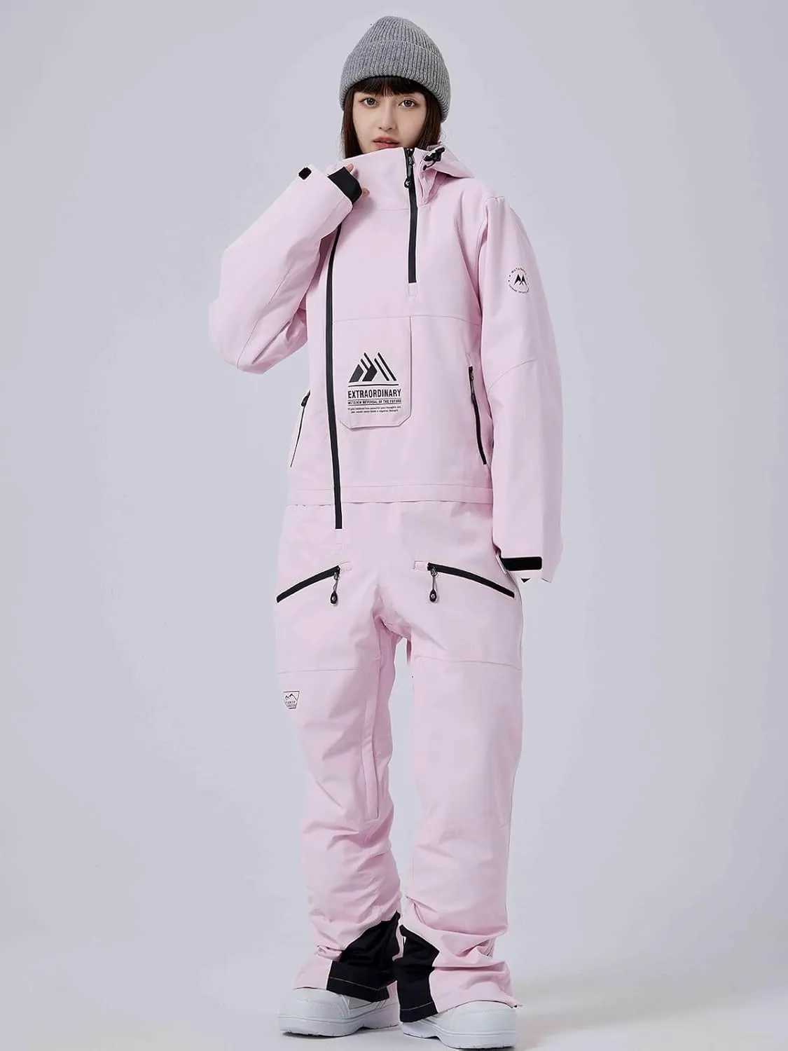 RIUIYELE Womens Mens One Pieces Ski Suits Jumpsuits Insulated Waterproof Snowsuits Winter Outdoor Snowboard Coveralls
