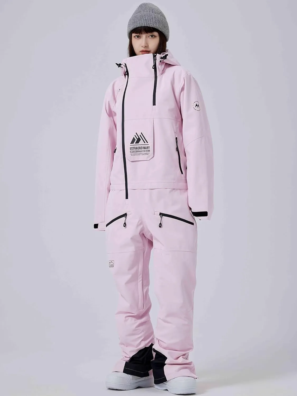 RIUIYELE Womens Mens One Pieces Ski Suits Jumpsuits Insulated Waterproof Snowsuits Winter Outdoor Snowboard Coveralls