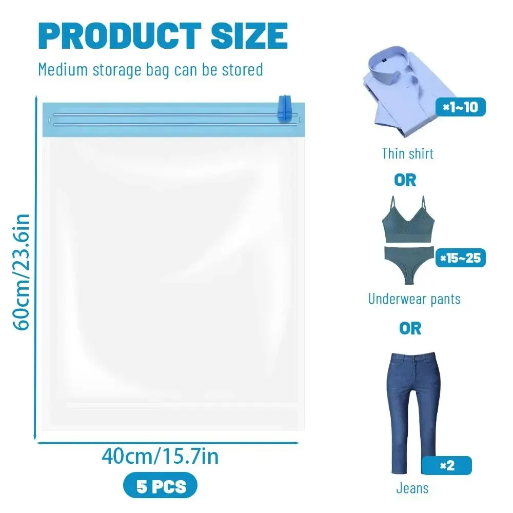 Roll Up Travel Space Saver Storage Bags for Luggage Clothes Cruise Ship Essentials Home Packing-Organizer