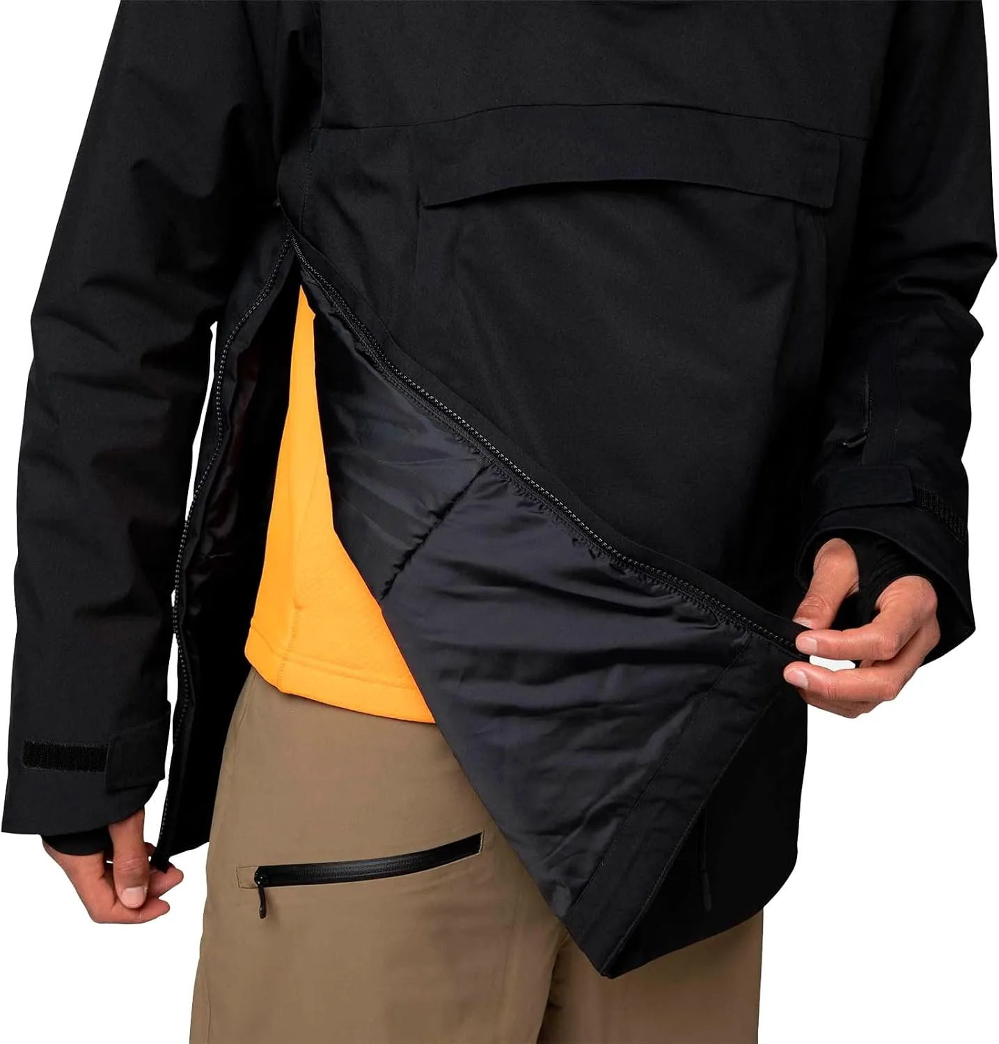 Rossignol Men's Snowboard Anorak Waterproof Windproof Ventilated Relaxed Fit Insulated 1/4 Zip Jacket with Multiple Pockets