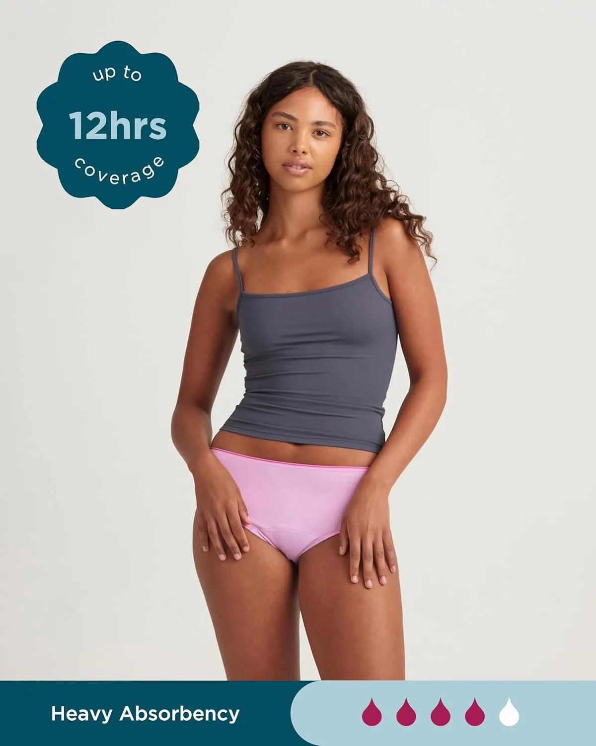 saalt Teen Brief Period Underwear - Leakproof Menstrual Underwear for Teen Girls - Full-Coverage Comfort