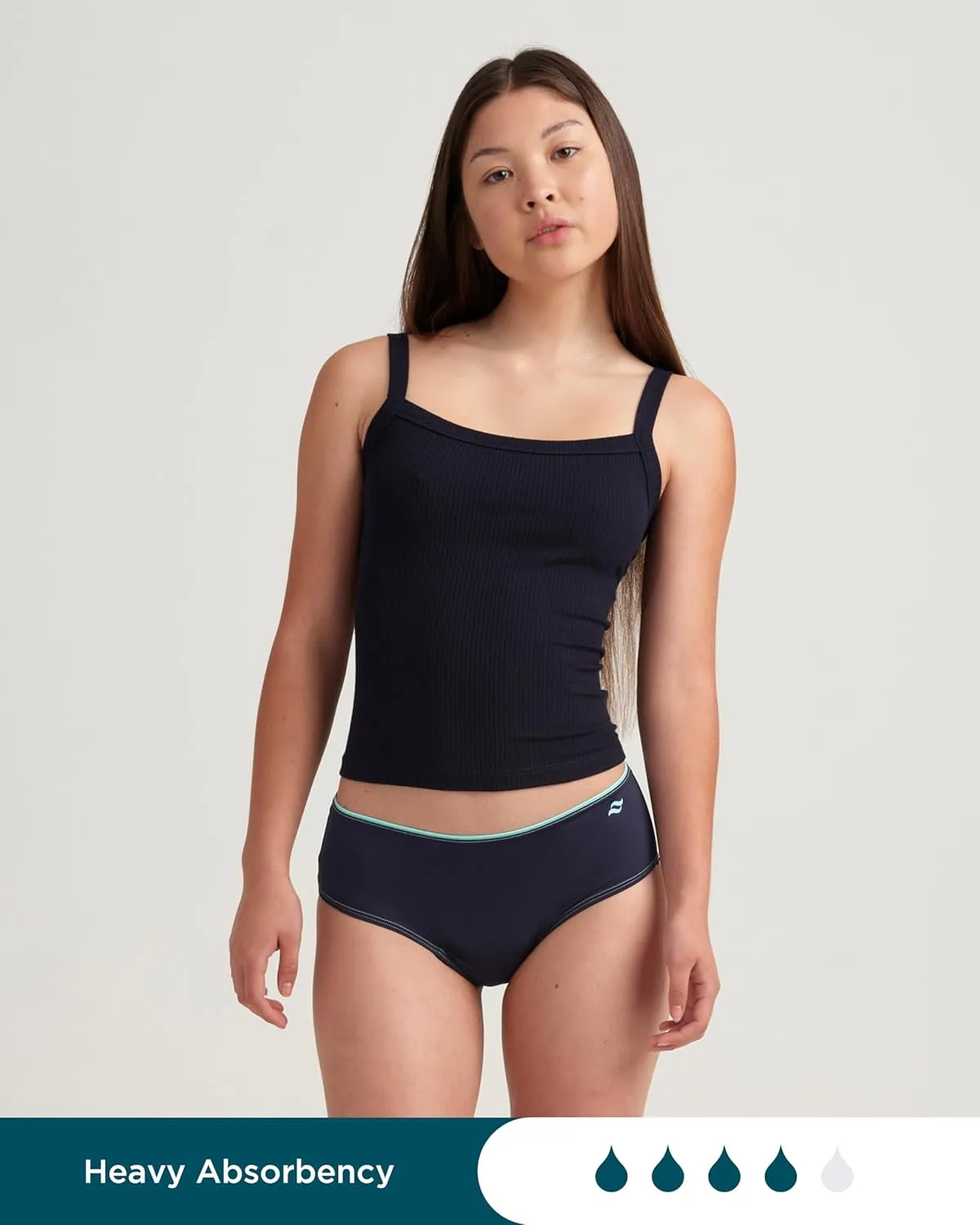 saalt Teen Brief Period Underwear - Leakproof Menstrual Underwear for Teen Girls - Full-Coverage Comfort