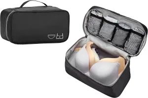 SACSTAR Travel Toiletry Bag for Women, Bra Organizer Underwear Storage Bag For Cosmetics, Toiletries, Hotel, Home, Bathroom, Airplane