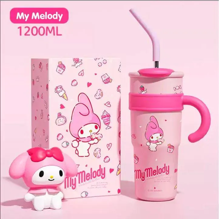 Sanrio Straw Stainless Steel Thermos Tumbler