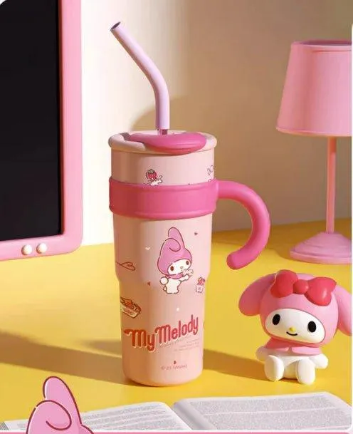 Sanrio Straw Stainless Steel Thermos Tumbler