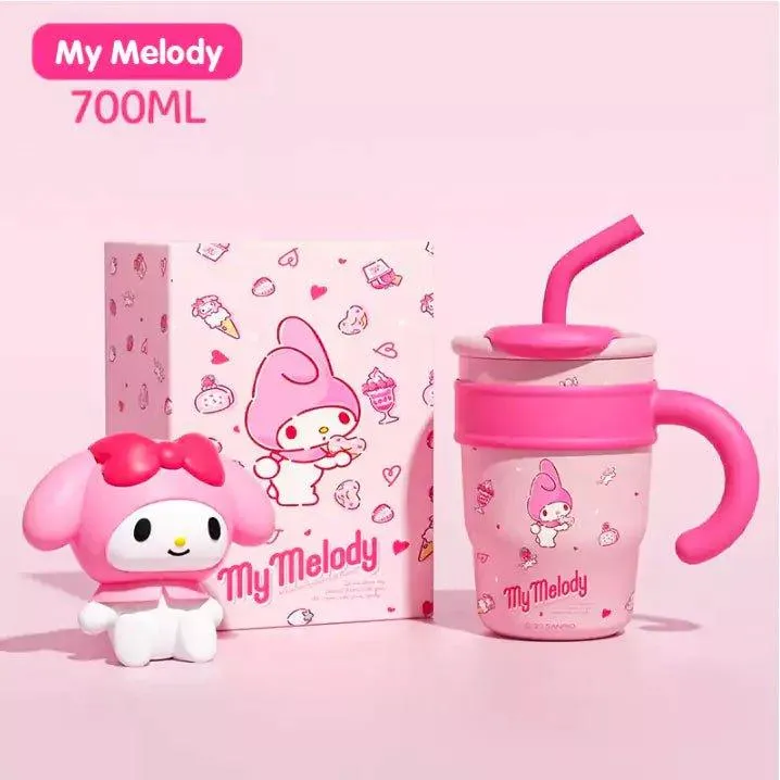 Sanrio Straw Stainless Steel Thermos Tumbler