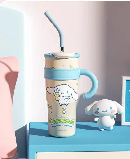 Sanrio Straw Stainless Steel Thermos Tumbler