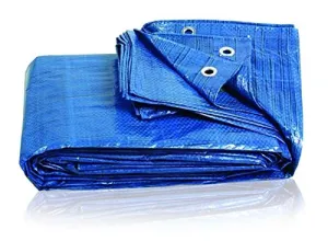 SATCO Deals - Blue *Tarpaulin* Waterproof Camping Heavy Duty Strong Light Weight Ground Sheet 80GSM TARP