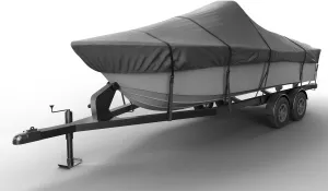 Seal Skin Covers Tri Hull Boat Cover, Waterproof Marine-Grade Cover Fits Up to 15'L & 86" W, Heavy-Duty & UV-Resistant, Secure Fit with Straps for All-Weather Protection