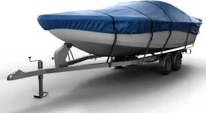 Seal Skin Covers Universal Boat Cover, Waterproof Marine-Grade Cover for 12'-14' L & Up to 68" W, Heavy-Duty & UV-Resistant, Ideal for Bass Boats, V-Hull, Fishing & Runboat