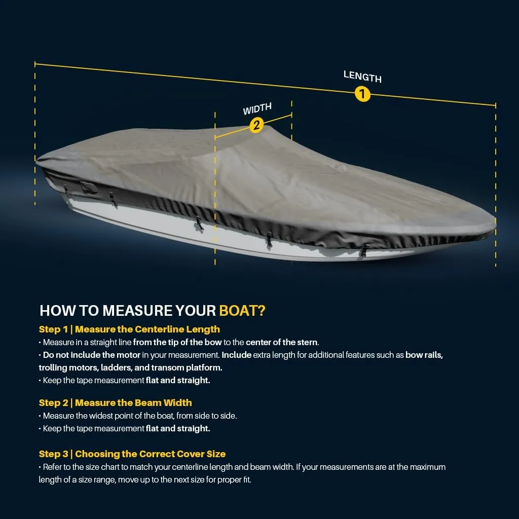Seal Skin Covers V-Hull Cuddy Cabin Boat Cover, Waterproof, Heavy-Duty Marine-Grade Polyester, Fits 24'-26' L & 108" W, All-Weather Protection, Snug Fit with Straps & Buckles