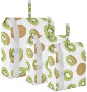 Seamless Of Kiwi Travel Storage Bag with Lanyard - Portable Lightweight Classified Storage Bag with Zipper, Dust and Waterproof Travel Packing Cube for Suitcase,3 Pieces