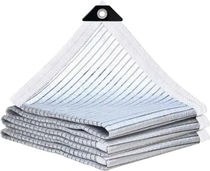 Shade Cloth - 80% Garden Shade Cloth, Mesh Tarp - for Greenhouse Plants Patio Sun Shade - for Cars Pergola Chicken Coops Dogs with Grommets Outdoor Shade Covers