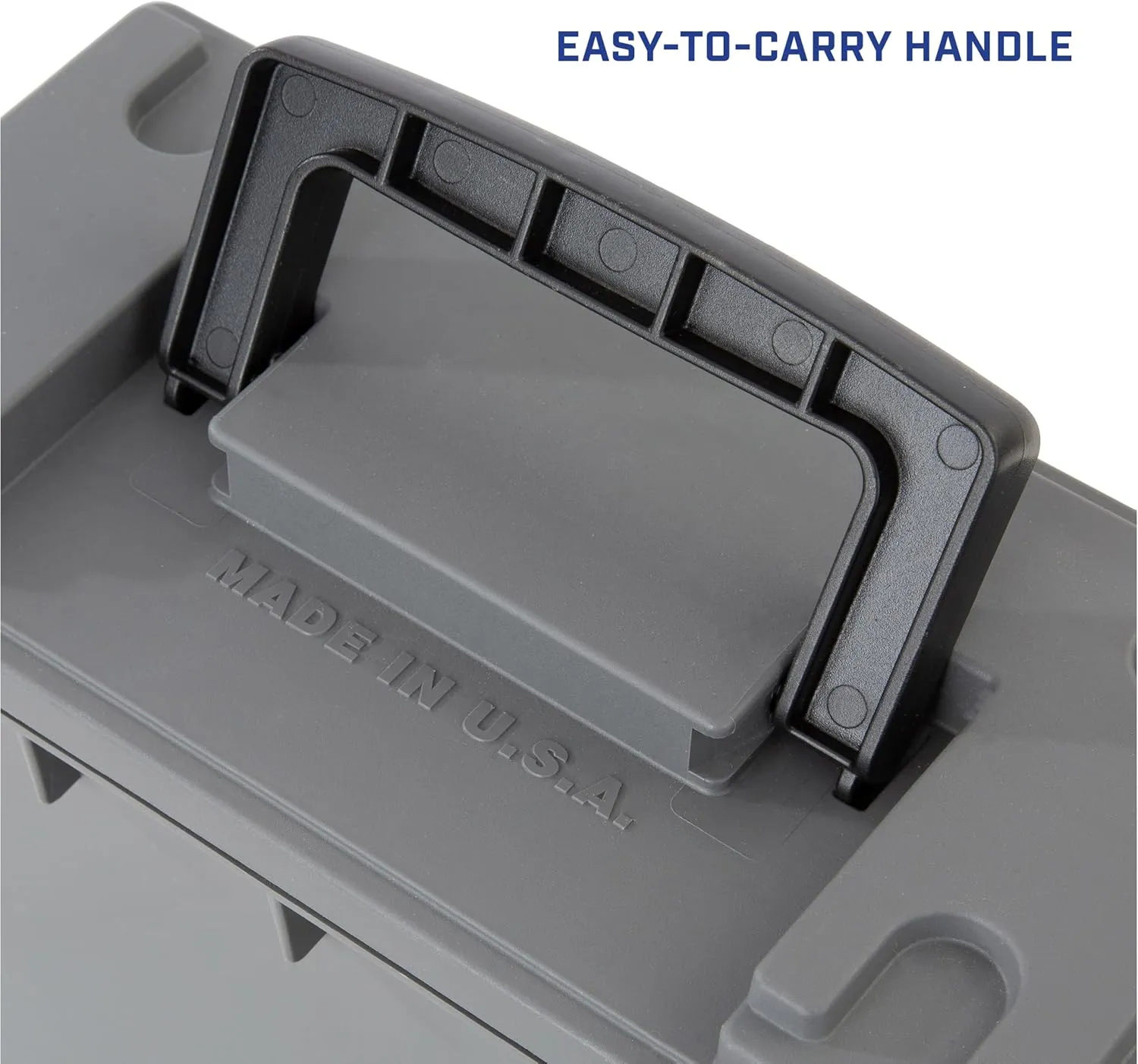 Sheffield 12759 4-Pack Ammo Storage Box, Stackable .30 Cal Field Boxes, Water and Dust Resistant, Lockable Storage Box with Handle, Secures Hunting Gear, Supplies, and Bullets, Made in the USA, Gray