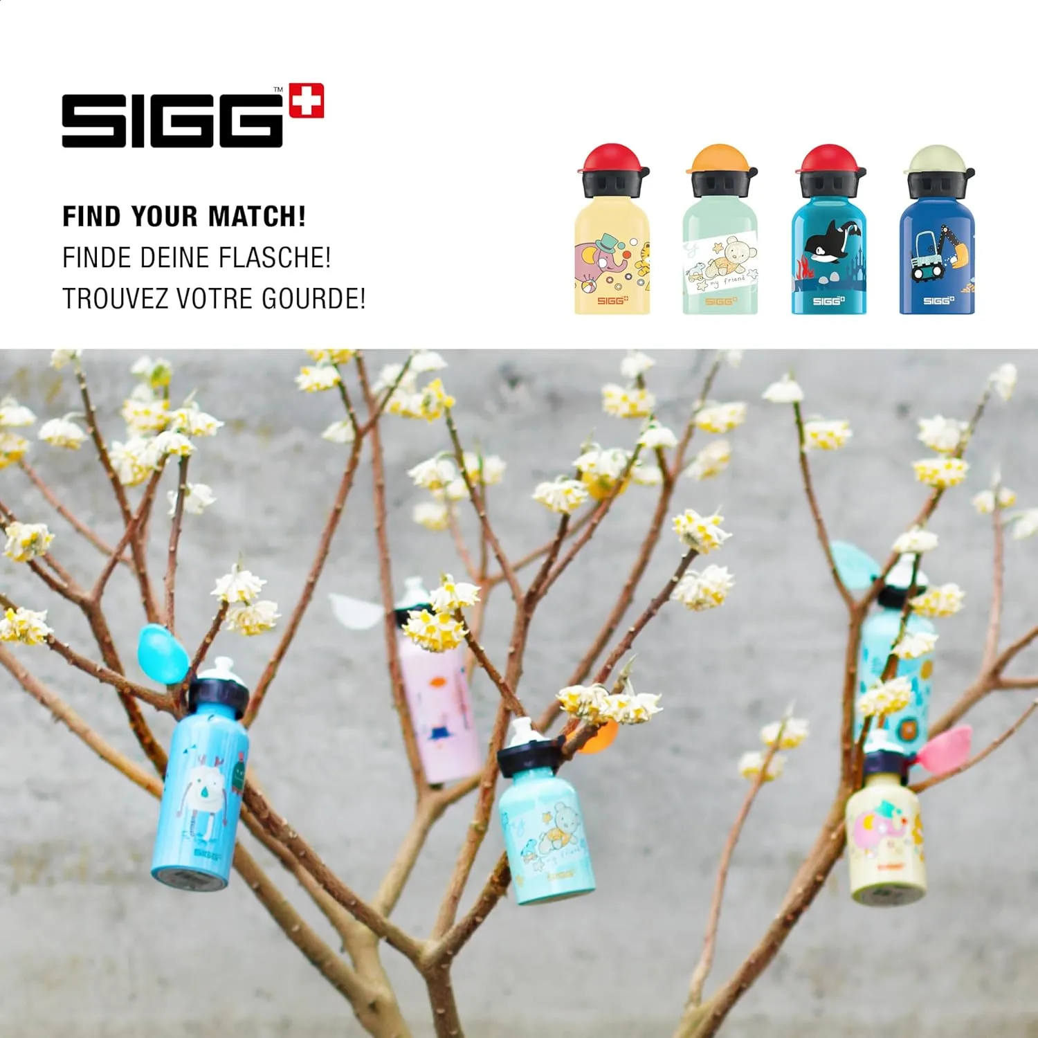Sigg - Kids Water Bottle - KBT - Made in Switzerland - Leakproof - BPA Free - for Kindergarten, Preschool, School 10 Oz