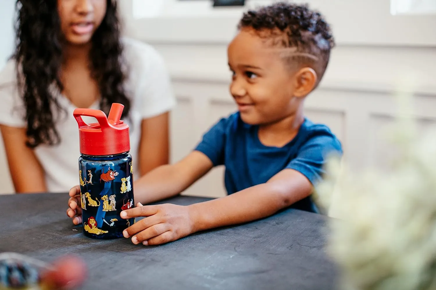 Simple Modern Disney Mickey Mouse Kids Water Bottle Plastic BPA-Free Tritan Cup with Leak Proof Straw Lid | Reusable and Durable for Toddlers, Boys | Summit Collection | 12oz, Mickey Mouse Retro