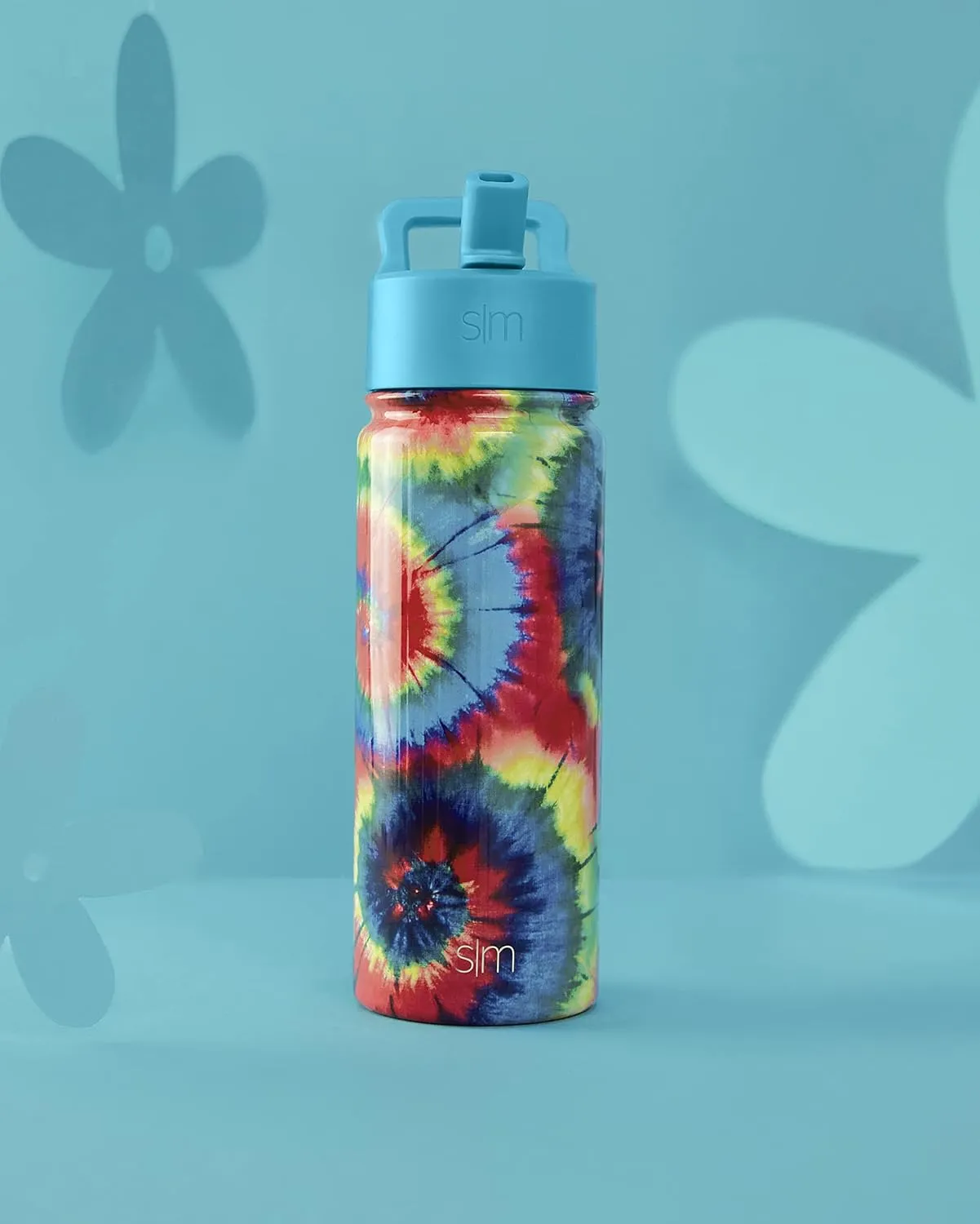 Simple Modern Kids Summit Water Bottle with Straw Lid | 18oz Stainless Steel Tumbler for Toddlers, School | Tie-Dye