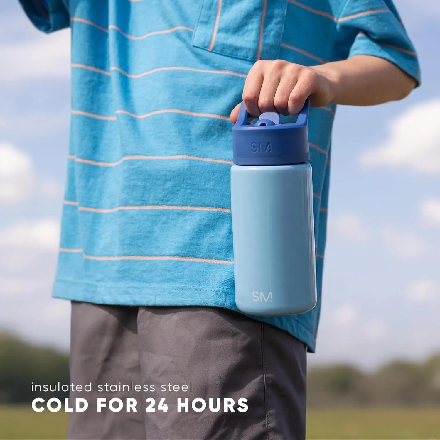 Simple Modern Kids Summit Water Bottle with Straw Lid | 18oz Stainless Steel Tumbler for Toddlers, School | Tie-Dye