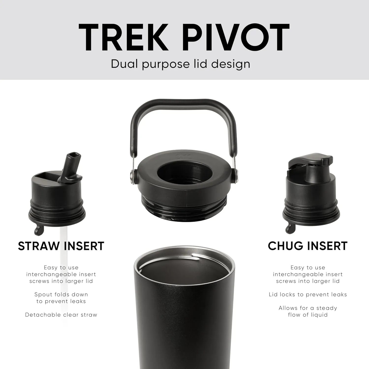 Simple Modern Trek Pivot | 40oz Flip Straw Tumbler with Handle | Water Bottle & Boot | Interchangeable Straw & Chug Lids | Insulated Stainless Steel Jug | Gym Sports Outdoors | Ember Red