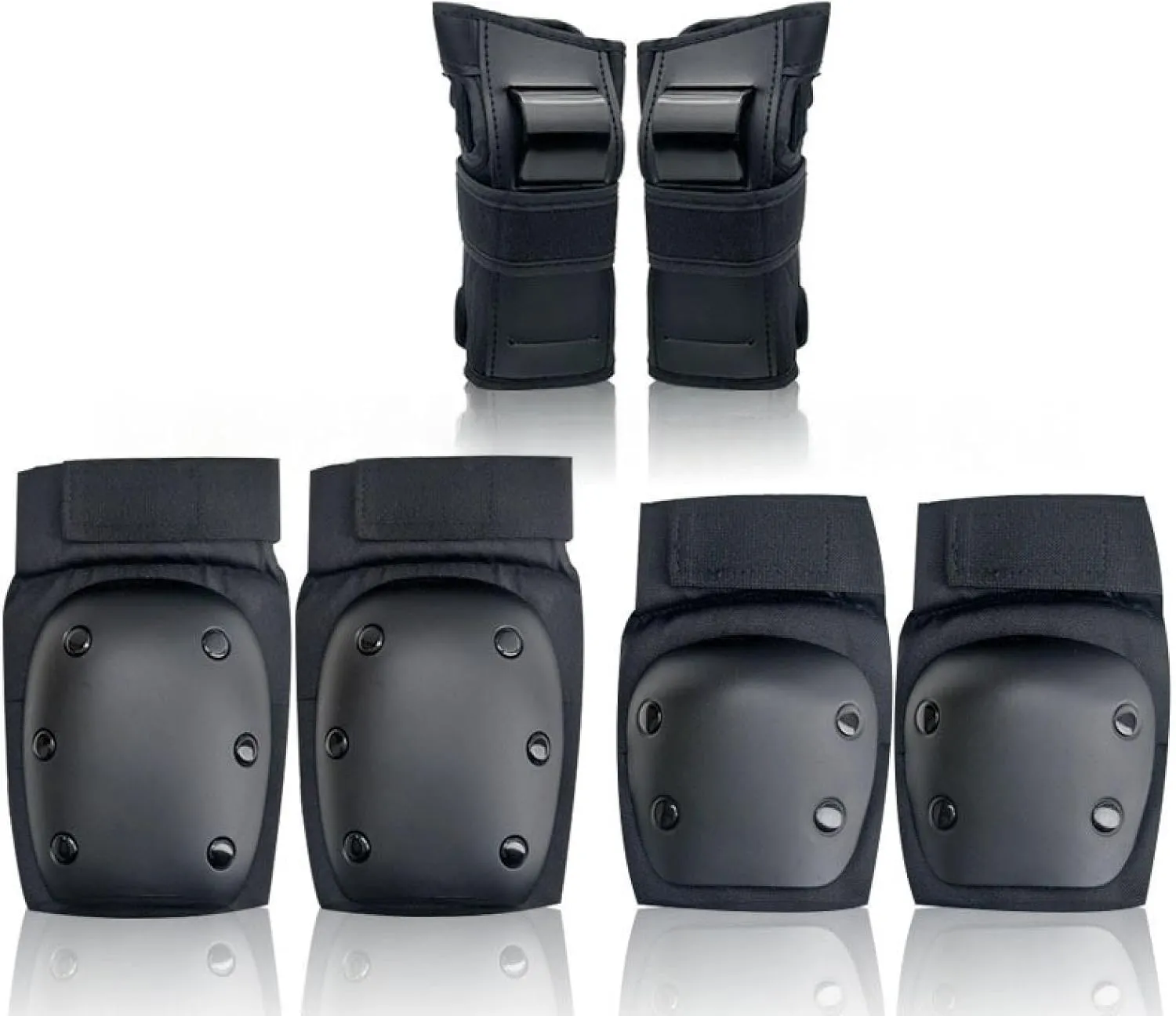 Skateboard Protective Gear Set - Complete Safety Kit with Turtle Knee Pads, Elbow Guards, Wrist Support & Breathable Helmet for Adults/Kids
