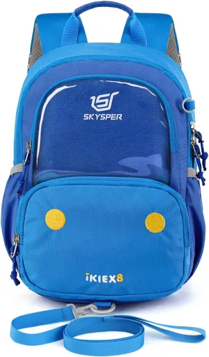 SKYSPER Small Toddler Backpack with Safety Anti-lost Leash Kids Travel Daypack for Preschool Kindergarten for Boys Girls