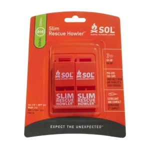 Slim Rescue Howler Whistle, 2 Pack