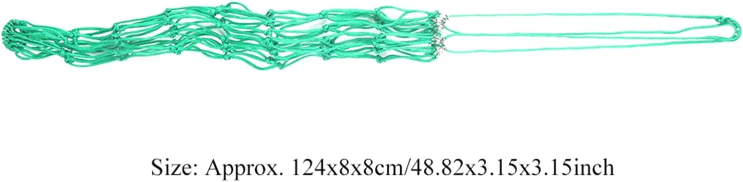 Slow Feed Forage Net Bag, Nylon Rope Dry Grass Net Slow Feed Bag, Hanging Dry Grass Feeder for Horses Goat Feeding Supplies (Green Medium Size)