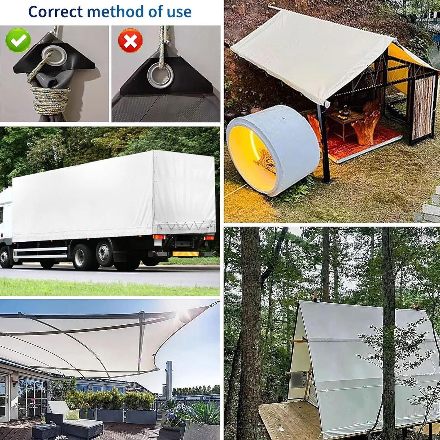 Small Multipurpose Cover, Thicken s Heavy Duty 500g/m² Tarp Cover with Reinforced Grommets, Multipurpose Tarp Sheet Cover for Outdoor Use(9.8ftx9.8ft)