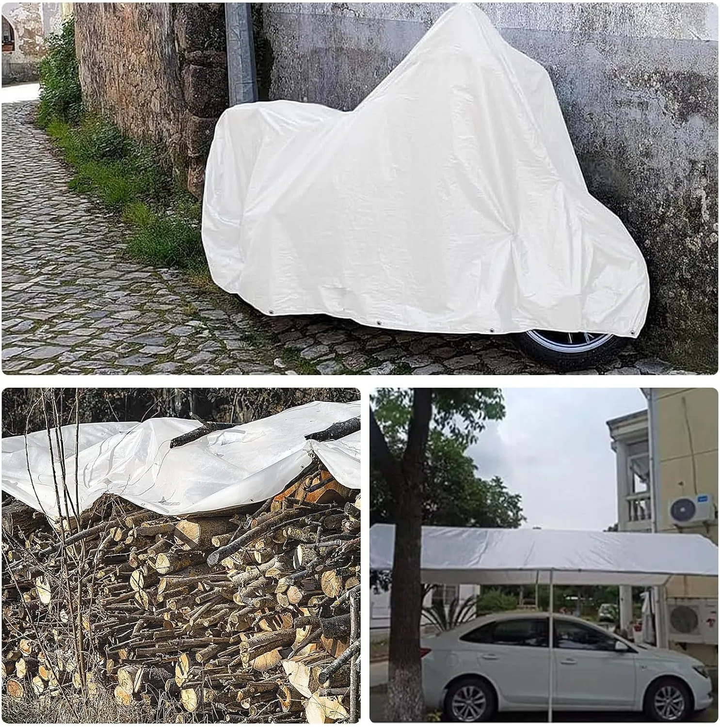 Small Multipurpose Cover, Thicken s Heavy Duty 500g/m² Tarp Cover with Reinforced Grommets, Multipurpose Tarp Sheet Cover for Outdoor Use(9.8ftx9.8ft)