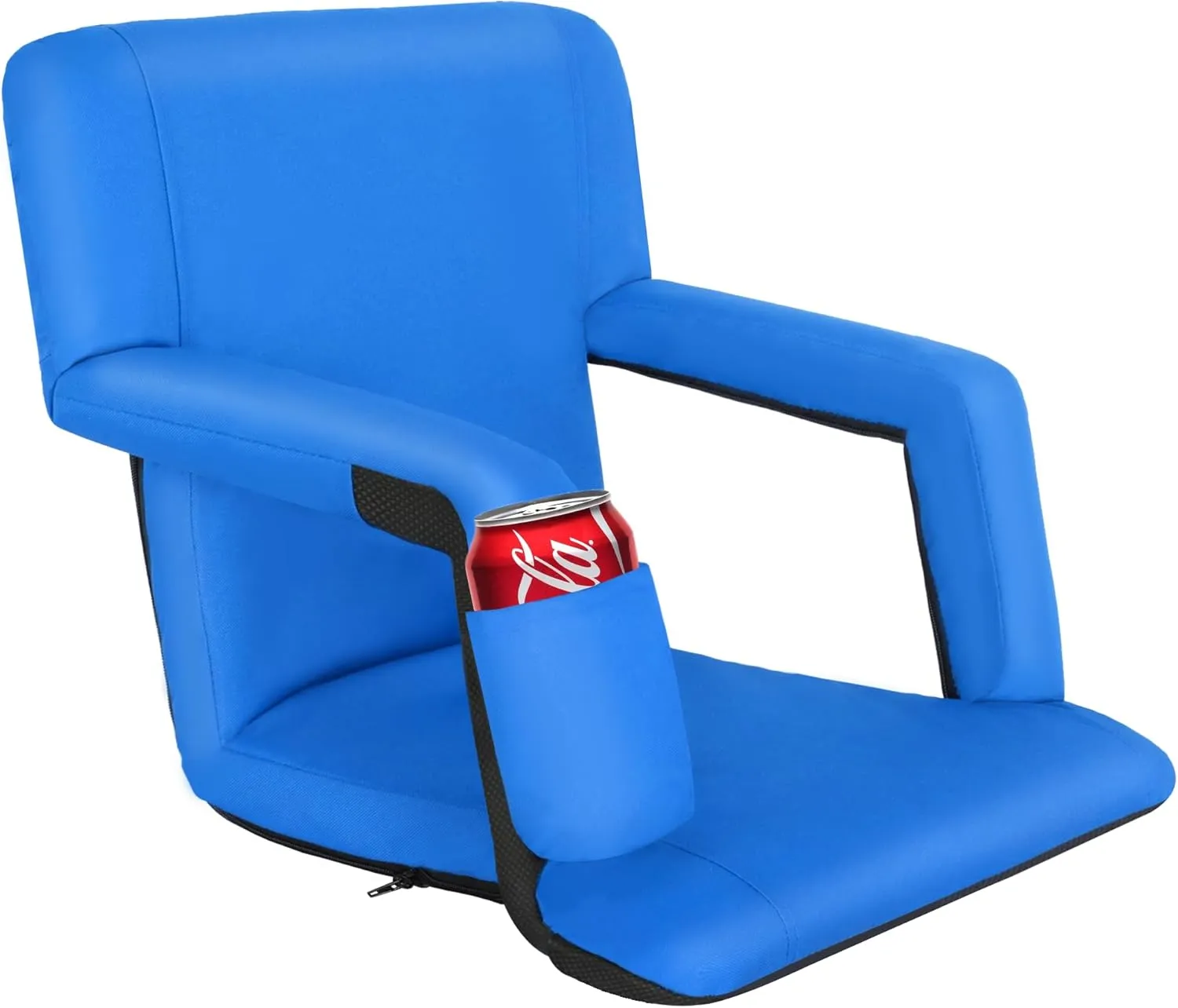 Smartxchoices 20.5"/24.5" Wide Stadium Seat Chair Bleacher Seats Padded with Back Support, Cushion, Arms, Pockets, Anchor Straps, Portable Folding Seat with Shoulder Straps