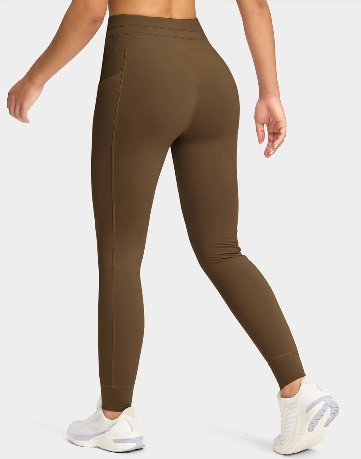 Soothfeel Women's High Waisted Fleece Lined Leggings Pants with Pockets Thermal Warm Winter Ski Hiking Running Workout Pants