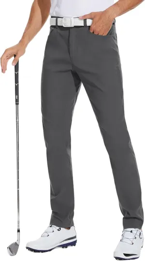 SPECIALMAGIC Mens Golf Pants Stretch Hiking Travel Waterproof Casual Lightweight Slim Fit Quick Dry Tarpred with Pockets
