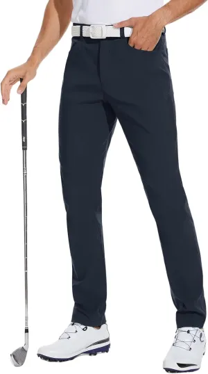 SPECIALMAGIC Mens Golf Pants Stretch Hiking Travel Waterproof Casual Lightweight Slim Fit Quick Dry Tarpred with Pockets