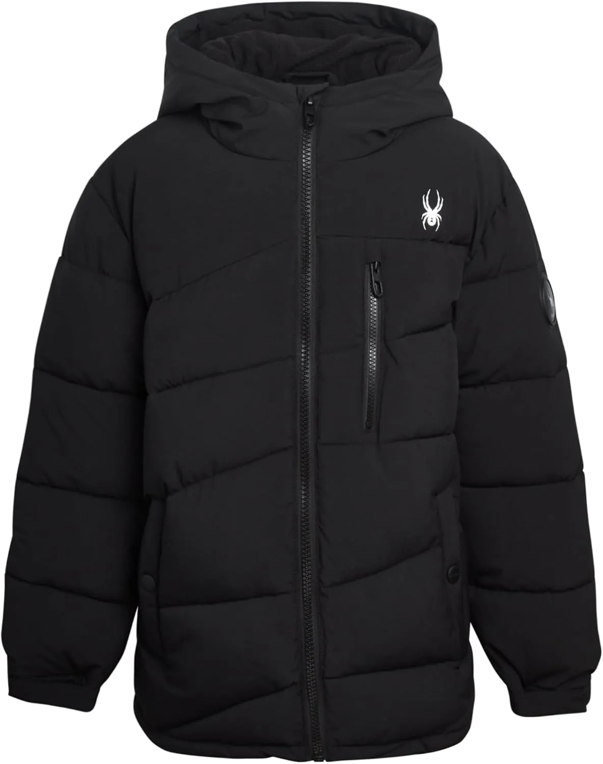 Spyder Boys' Puffer Jacket - Water Resistant Fleece Lined Stretch Puffer Jacket - Insulated Winter Jacket for Boys (4-16)