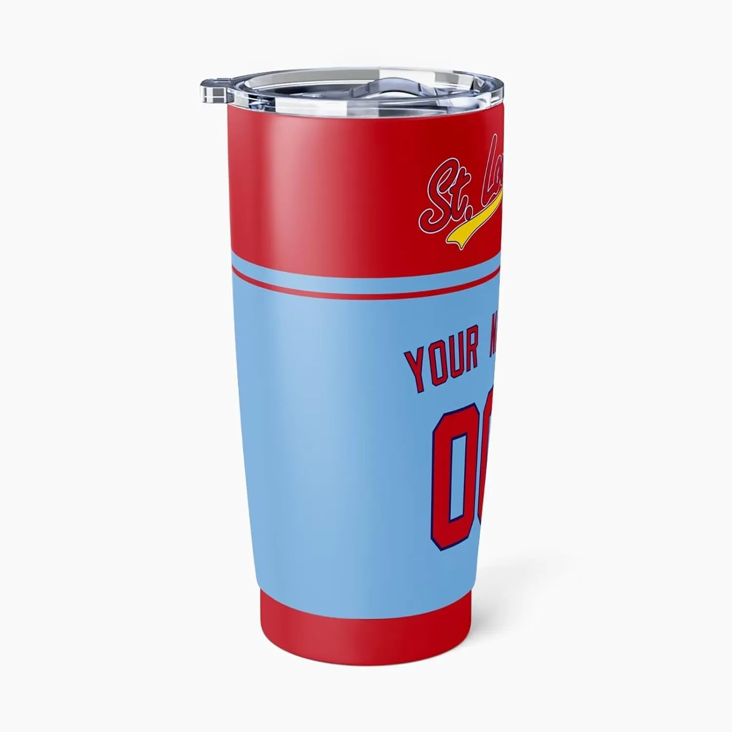 St. Louis Coffee Cup 20 oz Tumbler Travel Mug Custom Name Number for Men Women Youth Gifts