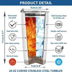 Stainless Steel 20oz Tumbler For 12th Grade Teacher Tumbler With LID Gifts Bulks For Office Women Men Work Friends Coworker, Driking Coffee Cup For Birthday Christmas