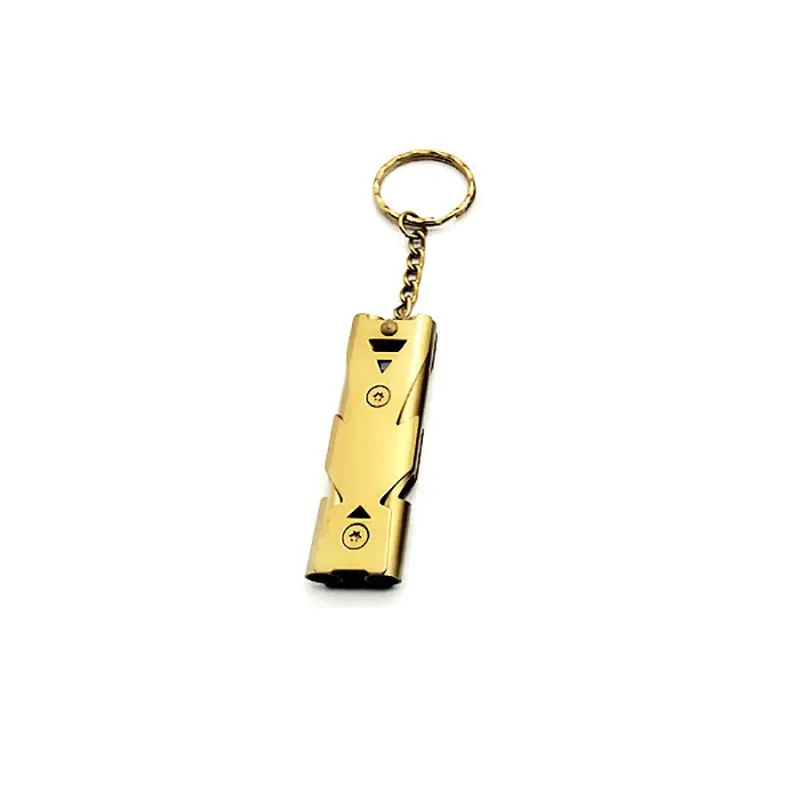 Stainless Steel Emergency Survival Whistle - High Decibel Portable Keychain Tool