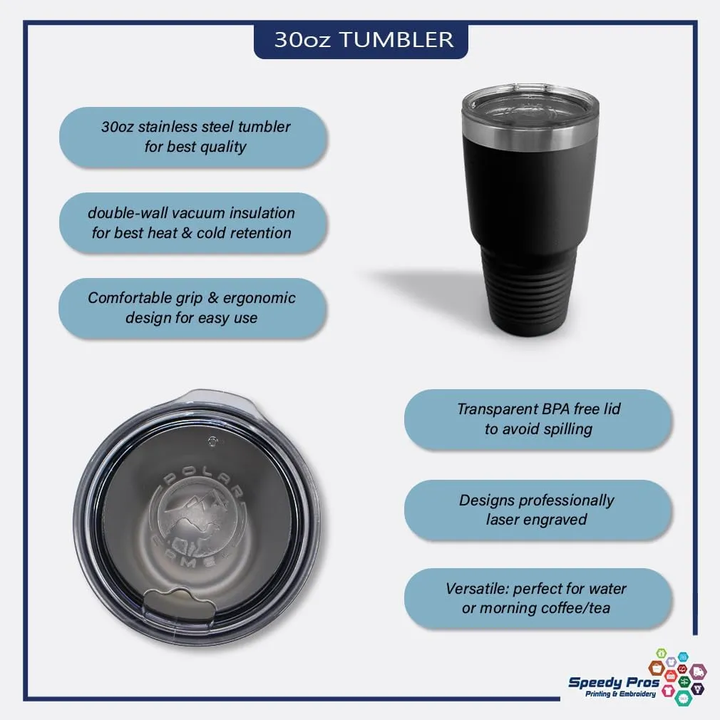 Stainless-Steel Engraved Travel Mug Tumbler Jepers Creepers Insulated Thermal Coffee Cup Black 30 Oz